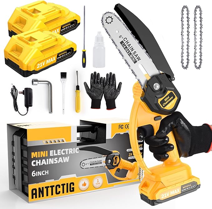 Mini Chainsaw, 6 Inch Portable Electric Chainsaw,